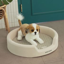 [Copper Life] Eco-friendly Antibacterial Dog Cat Crib Sofa Round Cushion - Antibacterial Deodorant, Waterproof, Copper Fiber Pad - Made in Korea